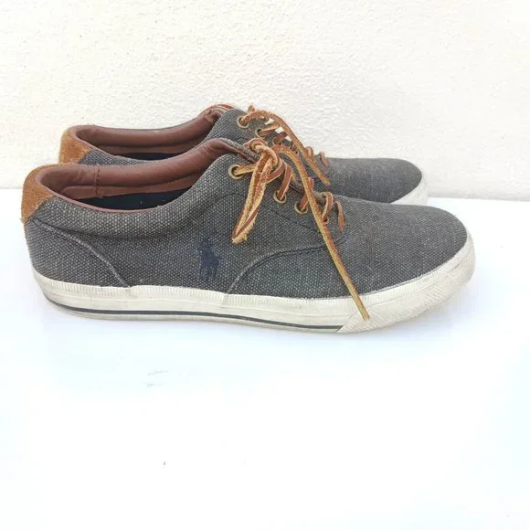 Polo by Ralph Lauren Men's Size 8 Gray Brown Sneakers Shoes - Picture 4 of 11